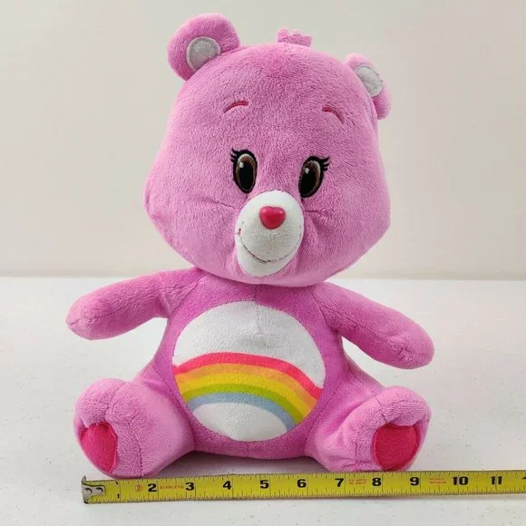 Care Bears Cheer Bear Plush Stuffed Animal Kellytoy 12" Sitting 2016 Pink Toy - Picture 12 of 12